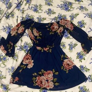 Charlotte Russe Blue Floral Dress